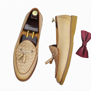 Mocassins Oxford en cuir pleine fleur pour hommes, confortables et élégants, à enfiler, pour le bureau et la carrière, idéaux pour l'hiver, le printemps et l'automne. - Product Image 1