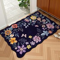 Tapis de salon en cachemire imprimé avec un motif géométrique persan, absorbant et antidérapant