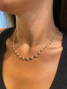 925 Sterling <b>Silver</b> Moissanite Round Cut Tennis <b>Choker</b> Necklace Gold Plated Wedding Party Gift for Partner - Product Image 4