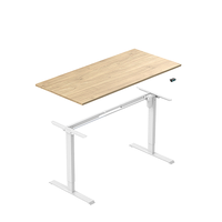 Cadre de bureau ergonomique réglable en hauteur, forme de I, avec boîte de commande et plateau pour clavier