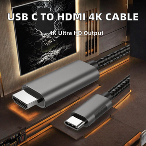 <span class=keywords><strong>Cable</strong></span> Trenzado Tipo-C con Conector Macho-Hembra 4K, Compatible con Thunderbolt 4/3 para iPhone 15 Pro/Pro Max, <span class=keywords><strong>iPad</strong></span> Pro/Air - Product Image 2