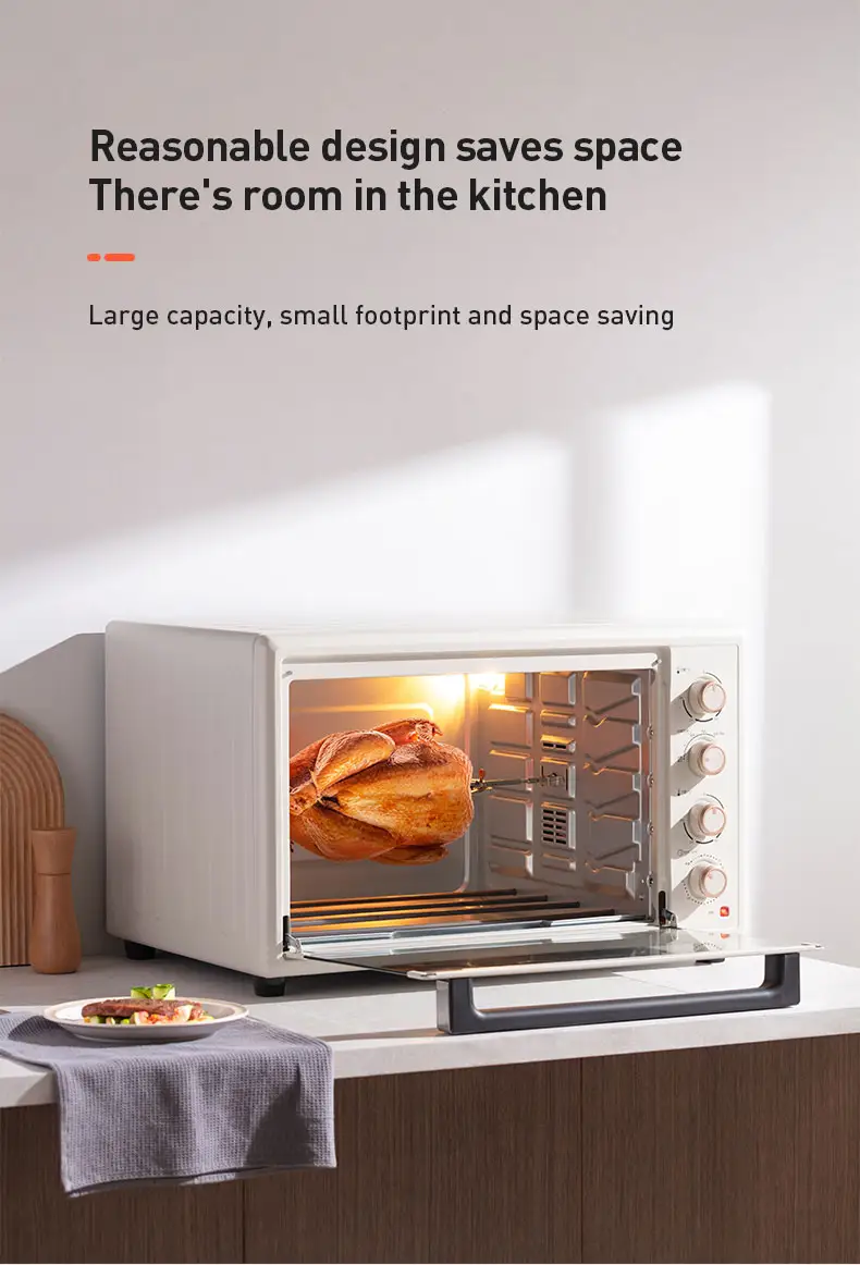 KRON-tostadora eléctrica comercial de gran tamaño, horno de pizza de 90L, pan Chapati, hornos multifuncionales