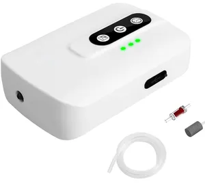 리튬 배터리 구동 휴대용 수족관 공기 펌프 USB 충전식 수족관 버블러 통풍기 야외 낚시, 정전