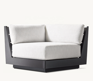 <span class=keywords><strong>MAYA</strong></span> moderno per tutte le stagioni Patio giardino Hotel spiaggia Set di mobili da esterno in alluminio divano modulare L-sezionale con sedia ad angolo - Product Image 1