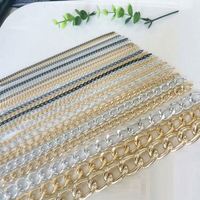 Chaîne en or et argent porte-clés accessoires de bricolage chaîne à maillons cubains pour collier porte-clés pendentif fabrication de bijoux de mode pour femmes chaîne corporelle