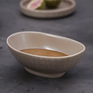 Chaozhou-plato de inmersión de cerámica de fábrica, cuenco de inmersión de porcelana, plato pequeño de Oliva de 100ml, platos para servir para catering