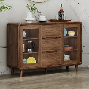 ארון צד עץ מפואר עיצוב יוקרתי זהב עץ חדר אוכל ריהוט סלון - Product Image 4