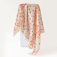 HZM-61283 Foulard de tête pour femme, style satin de soie, bandana, pour le coiffage et la nuit, grand carré 35 pouces