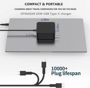 OYNASUN 65W USB-C อะแดปเตอร์ชาร์จทดแทนสำหรับเซนบุ๊ค <span class=keywords><strong>S13</strong></span> - Product Image 4