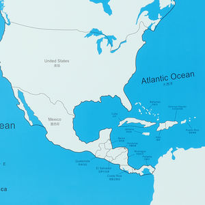 GE034 मोंटेसरी बच्चों लकड़ी के शैक्षिक बच्चों खिलौना उत्तर अमेरिका नियंत्रण मानचित्र - Product Image 4