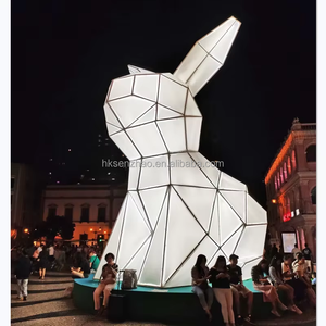 Décoration extérieure Senzhao, motif lumineux géant en forme de lapin, éclairage LED, éclairage paysager - Product Image 2