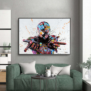 Stampa su <span class=keywords><strong>Tela</strong></span> di Spider-Man Graffiti, Arte Pop, Stampa di Supereroi Urbani, Quadro Senza Cornice, Decorazione Moderna per Soggiorno - Product Image 2