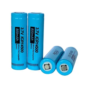 Hot selling PKCELl AA ICR14500 batteries li-ion rechargeable 3.7V 500mah-800mah Lithium Battery