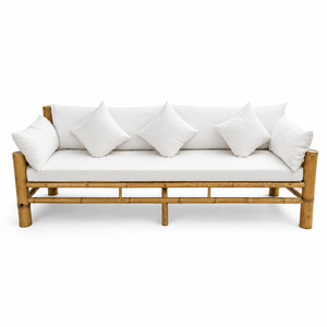 Sofá cama de bambú ecológico para exteriores con cojines de alta calidad resistentes a la intemperie para hoteles, resorts, villas, clubes de playa - Product Image 1