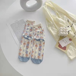 2023 New Fashion Glass Nylon Women <strong>Sunflower</strong> Mid-tube <strong>Socks</strong> Summer Thin Style Crystal Silk Crew <strong>Sock</strong> - Product Image 2