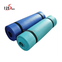 123 gran oferta de dos colores de alta densidad gruesa NBR espuma Fitness y ejercicio Yoga Mat respetuoso con el medio ambiente NBR Yoga Mat
