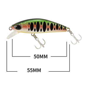 Köder 5 Mesh Submerged Mino 55mm/6g für Weitwurf-Angeln, Flusswasser-Köder, verbesserte Version <span class=keywords><strong>55s</strong></span> 5 Mesh - Product Image 4