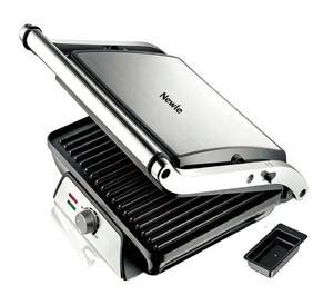 Grill de contact 4 tranches 2000W, en aluminium poli, avec levier de levage, ouverture à 180 degrés, plaques antiadhésives en acier inoxydable 29x23cm, certifié GS - Product Image 1