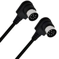 D3724 1m langes 8-Pin Mini-DIN 90-Grad-Winkelkabel mit männlichen Steckern für Audio
