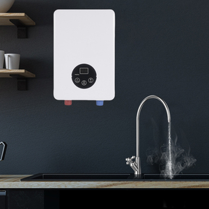 Ducha instantánea eléctrica de fábrica de 400V, calentador de agua caliente para el hogar, pantalla LED de temperatura, inglés, alemán, idioma operativo, Plástico - Product Image 2