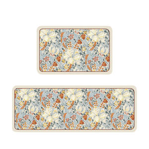 Alfombra de Cocina con Diseño Floral, de Tierra de Diatomeas, Antideslizante, Rectangular, Lavable, Absorbente y Resistente al Aceite - Product Image 2