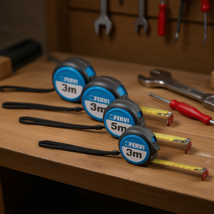 Ruban à mesurer Fervi 3m 5m 8m avec lame en acier magnétique et crochet pour des mesures de précision - Product Image 3