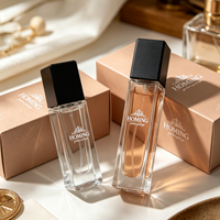 Flacon de Parfum en Verre Élancé et Carré, Transparent, de 5 ml et 10 ml, à Sertir, avec Vaporisateur