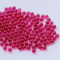 1,5 mm 1,8 mm 2 mm 5 #   Boule de rubis synthétique en corindon rouge