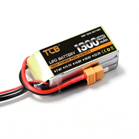 Batterie LiPo TCB RC 100C 1300/1500/1800mAh 2S 3S 4S 5S 6S 7.4V 11.1V 14.8V 18.5V 22.2V pour drones de course FPV et jouets RC