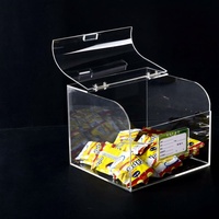Boîte à bonbons transparente personnalisée en acrylique, pot de présentation pour noix et épices, distributeur, conteneur de stockage alimentaire en vrac avec couvercles