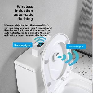 Kit de chasse d'eau automatique infrarouge sans contact en ABS rechargeable pour toilettes domestiques et publiques – Hygiène optimale pour la salle de bain - Product Image 3