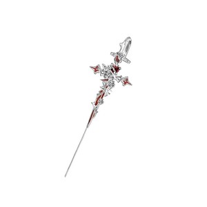 Boucles d'oreilles pendantes croix personnalisées pour hommes et femmes, créoles à épines tendance, bijoux à porter au quotidien - Product Image 6