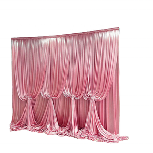 Nuovo mezzo a due strati di seta di ghiaccio tenda di garza di nozze fase decorazione di stoffa per tenda tessuto sfondo di compleanno - Product Image 3