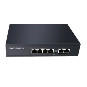 Network Switch 6 Ports Full PoE Switch For CCTV IP Camera AC Power Supply PoE Switch