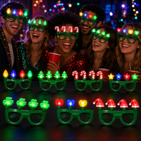 7 Styles de Lunettes LED Festives Lumineuses : Cœur, Trèfle, Sapin de Noël, Étoile, Ampoule – Décoration de Festival pour Pulls Moches