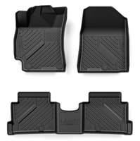 Tapis de sol de voiture 3D TPE toutes saisons, ensemble complet de 3 pièces, sur mesure, de luxe, à bords surélevés, pour la protection des voitures de la série Hyundai