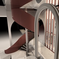 Hot New Indoor Spiral Stairs Design commercial et résidentiel moderne à vendre