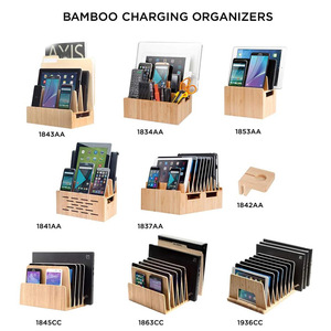 Bamboo Desktop Storage Box <b>For</b> Phones <b>Tablets</b> Electronics Multifunctional Organizer <b>Stand</b> - Product Image 3