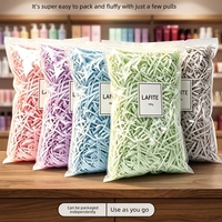 Papier déchiqueté biodégradable et recyclé en pâte chimique colorée Lafite, compatible avec l'impression offset, pour emballage cadeau et bougies