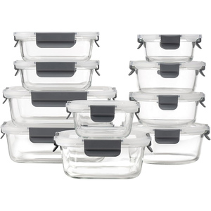 Juego de Recipientes de Vidrio para Almacenamiento de Alimentos, Resistentes al Calor y Aptos para Microondas, Recipientes Seguros para Alimentos - Product Image 4