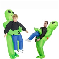 Costume gonflable Alien pour adulte, costume de fête amusant pour Halloween et accessoire imperméable
