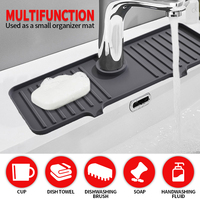 Silicone Drain Pad Cuisine Gadget ABS Robinet Splash Catcher Tapis Absorbant Comptoir Protecteur Évier Splash Guard Maison Cuisine
