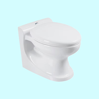 Urinoir mural moderne minimaliste en céramique monobloc avec chasse automatique à siphon et cuvette de toilette intégrée