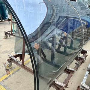 Verre trempé courbé pour <span class=keywords><strong>miroir</strong></span> de cabine d'essayage de magasin, cadre de <span class=keywords><strong>miroir</strong></span> de boutique, accent de vitrine, polissage de bord <span class=keywords><strong>sur</strong></span> mesure - Product Image 3