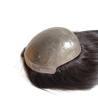 Topper pour femme en cheveux humains vierges naturels bruts, tressés, avec base en PU ultra-fine et entièrement transparente