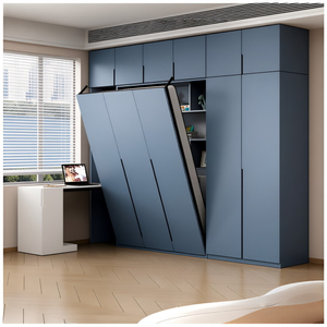 Integrated Molding ENF Environmental Grade Murphy Bed <strong>Wardrobe</strong> Bookcase <strong>Unit</strong> for Small Space Bedroom Furniture - Product Image 4