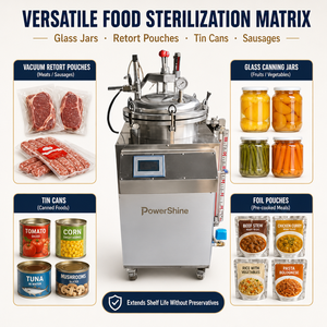 Esterilizador Vertical Pequeño para Alimentos, Máquina de Esterilización por Vapor a Alta Temperatura con <span class=keywords><strong>Cesta</strong></span> de Carga - Product Image 4