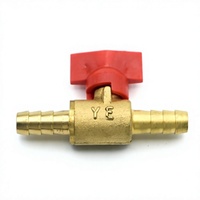 Robinet à bille en laiton type Y à 3 voies, double interrupteur indépendant, raccord cannelé pour tuyau, joint PTFE, garantie 3 ans, pour conduites d'eau, de gaz et d'air