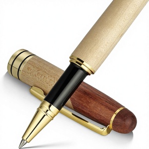 Juego de Bolígrafos de Lujo BEILUNER de Madera de Arce - Elegantes Artículos de Escritura para Oficina y Escuela en Caja de Regalo con Recambios Adicionales (Negro) - Product Image 1