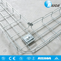Kabel Tray Kawat Baja Galvanis Disertifikasi UL/CE, Disipasi Panas yang Sangat Baik, Pemasangan Mudah, Ideal untuk Kabel Data Center